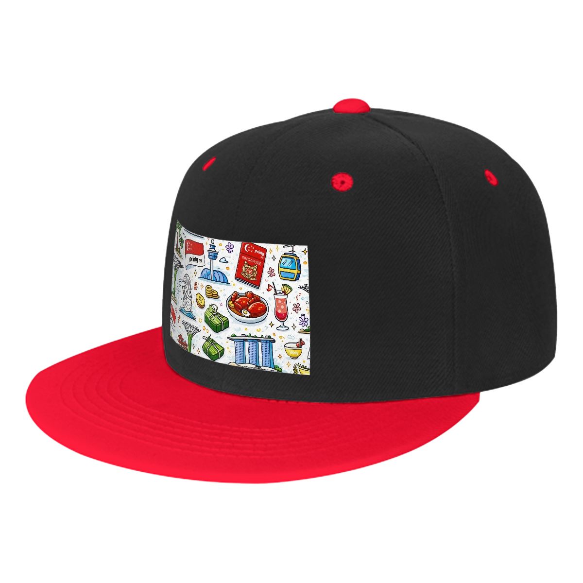 Custom Flat Bill Hats Hip Hop Style (Front Pattern)
