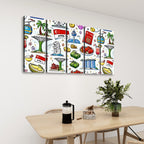 Custom 5 Panels Canvas Prints Wall Art (Set D)