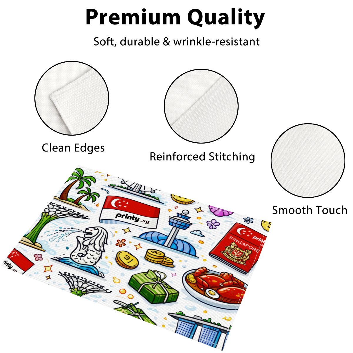 Custom Faux Linen Placemats Set of 4