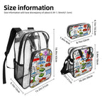 Custom Clear Backpack Set of 3 (Backpack&Lunch Bag&Pencil Case)