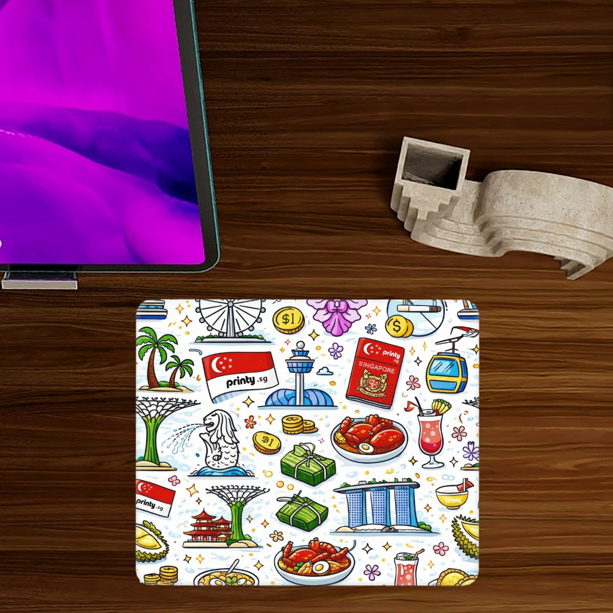 Custom Large Mouse Pad with Non-Slip Rubber Base (Horizontal)