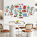 Custom 10 Panels Sound Absorbing Wall Art