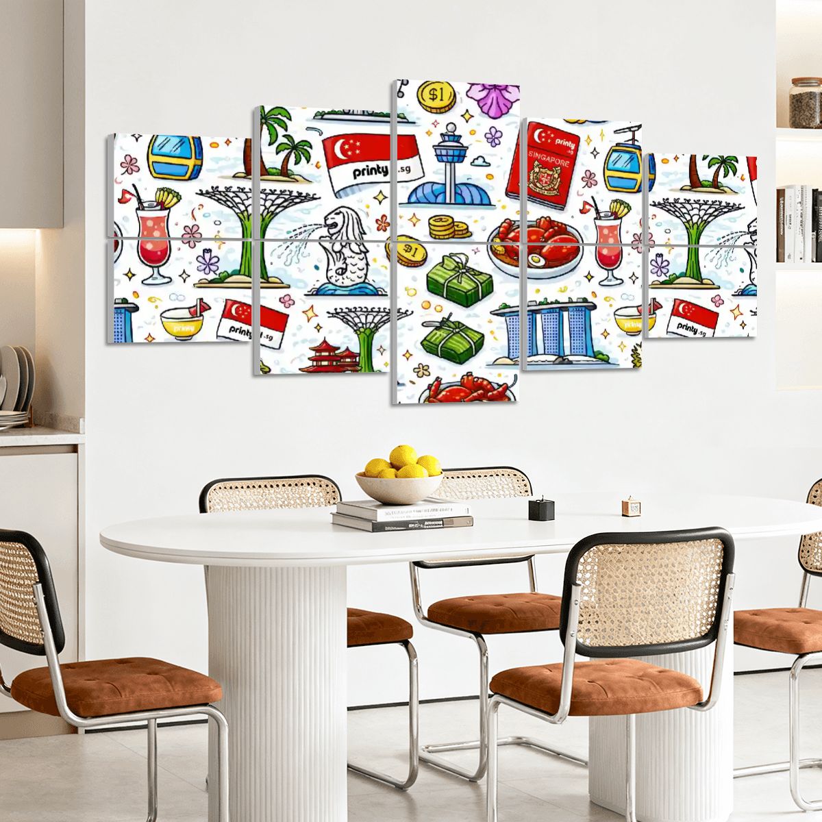 Custom 10 Panels Sound Absorbing Wall Art