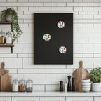 Custom Round Shape Acrylic Fridge Magnets