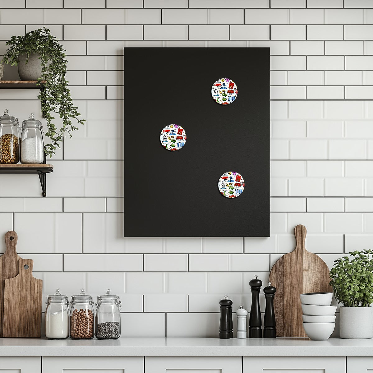 Custom Round Shape Acrylic Fridge Magnets