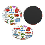Custom Round Shape Acrylic Fridge Magnets