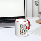 Custom Colored Ceramic Coffee Mug (11oz) (Area Print)