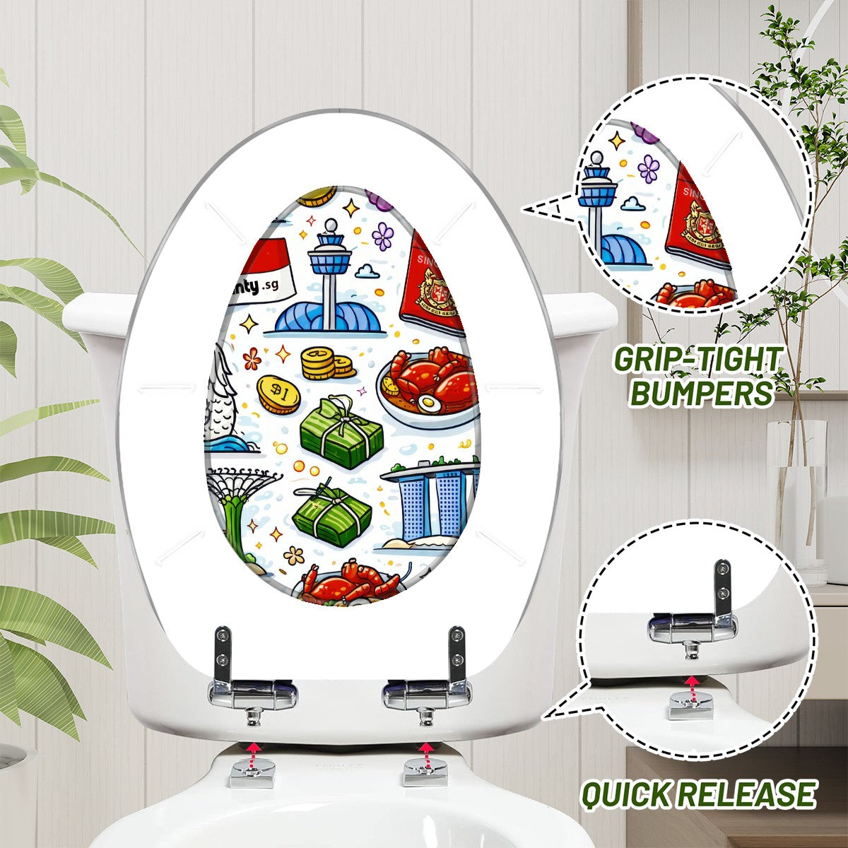 Custom Elongated Toilet Seat V-Shaped