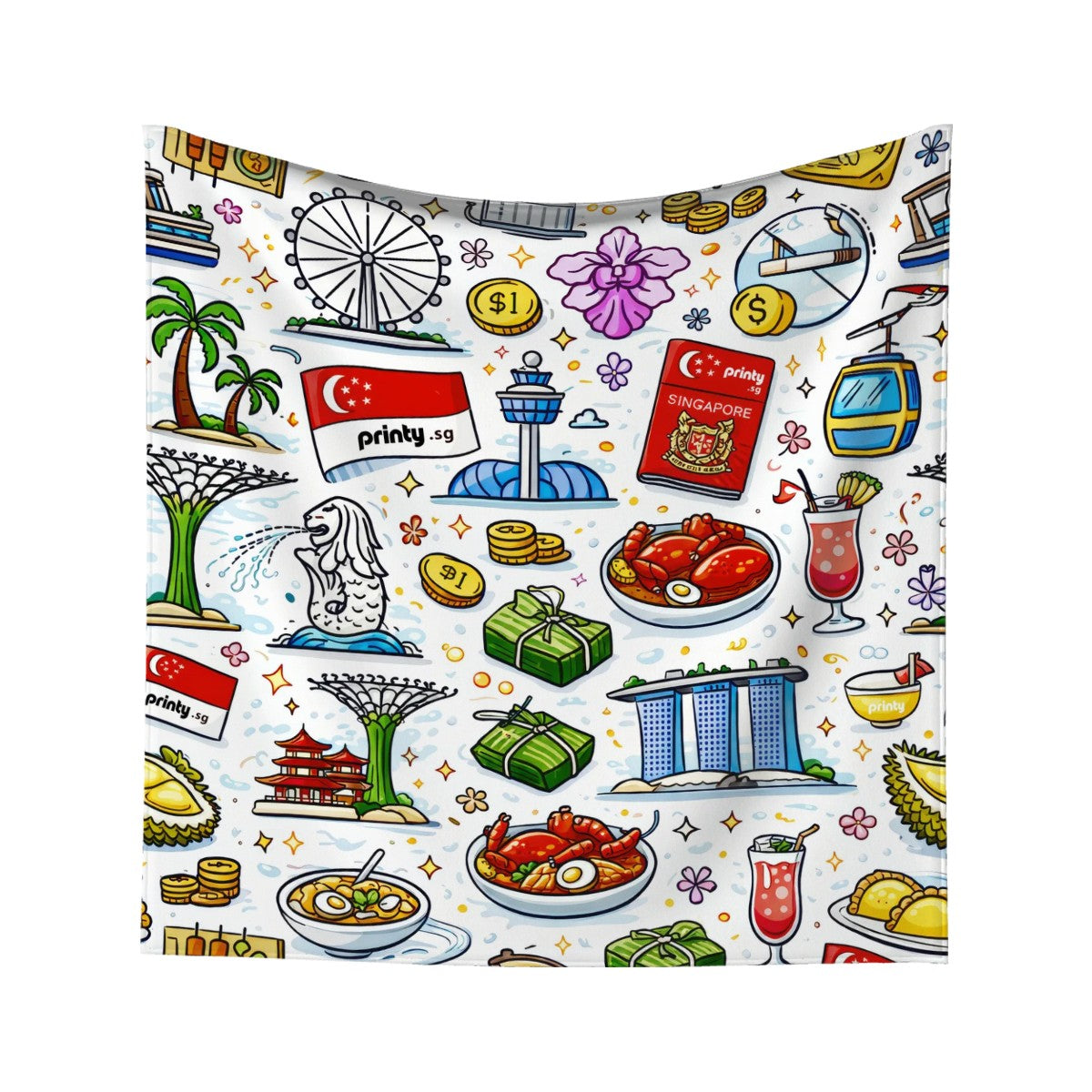 Custom Lightweight Square Wall Tapestry for Bedroom Indoor Decor