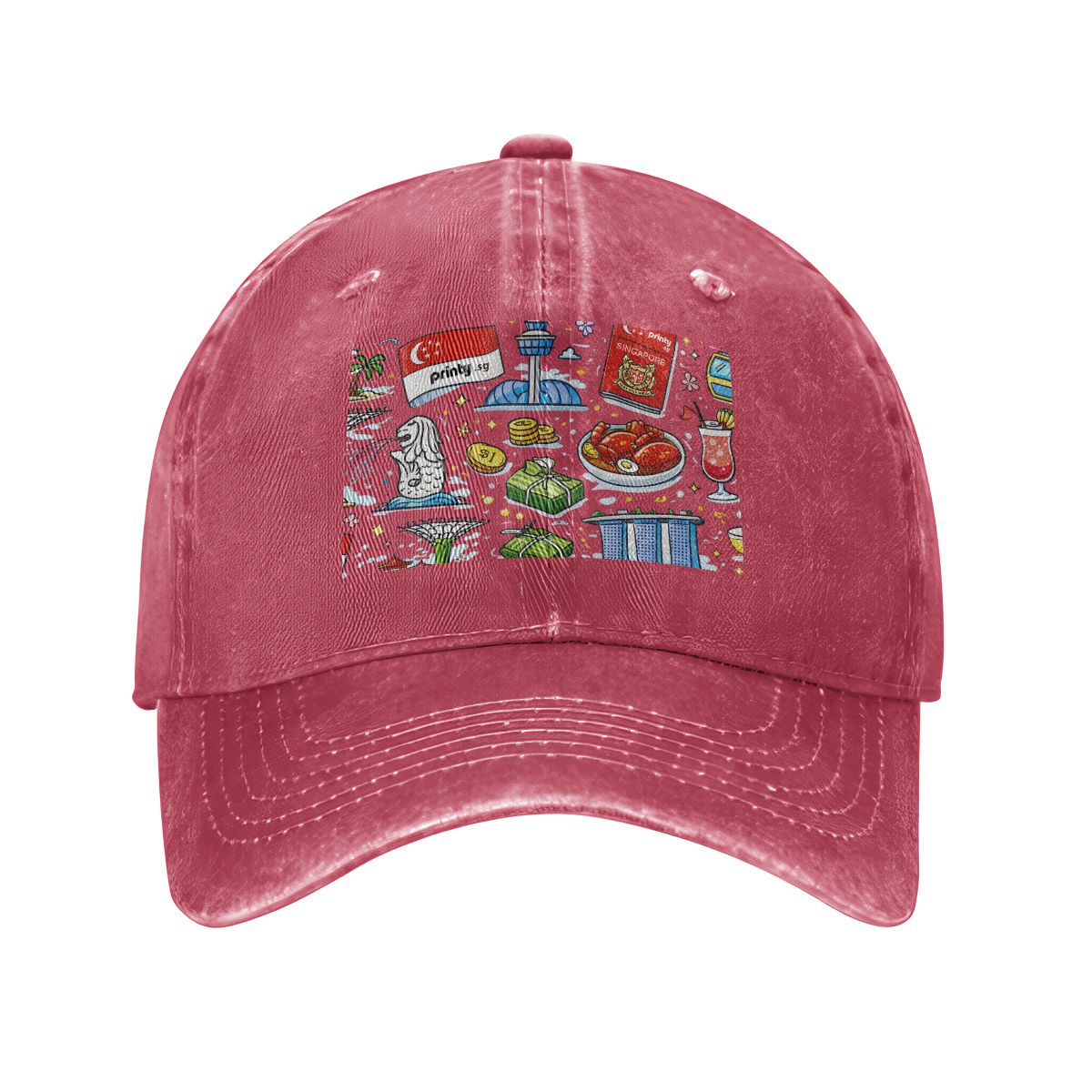 Custom Unisex Washed Denim Baseball Cap