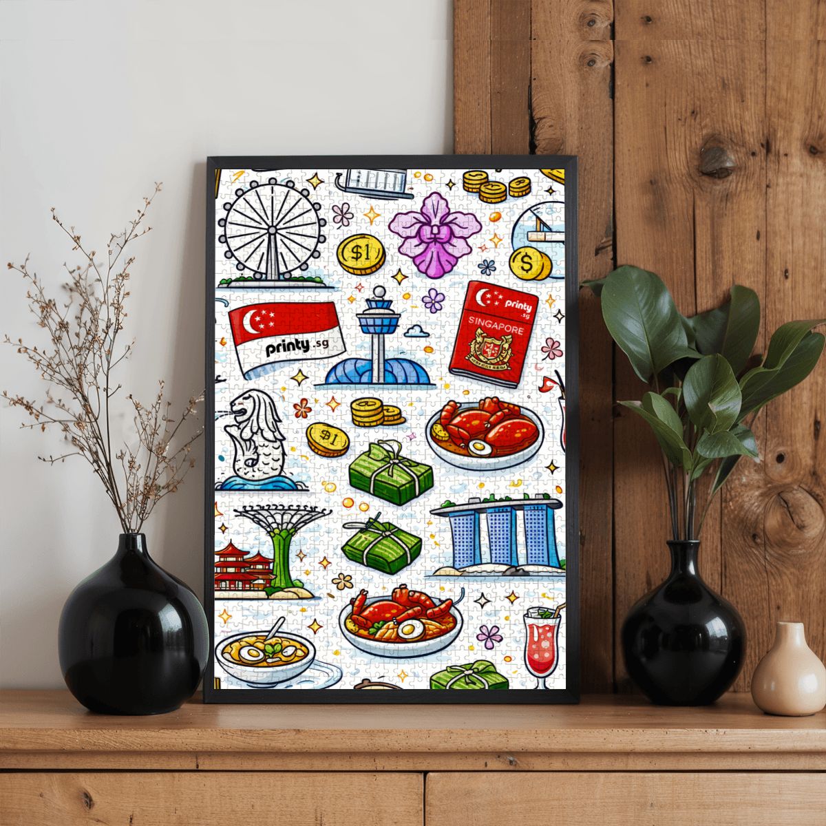 Custom Wooden Jigsaw Puzzles 1000 pcs (Vertical)