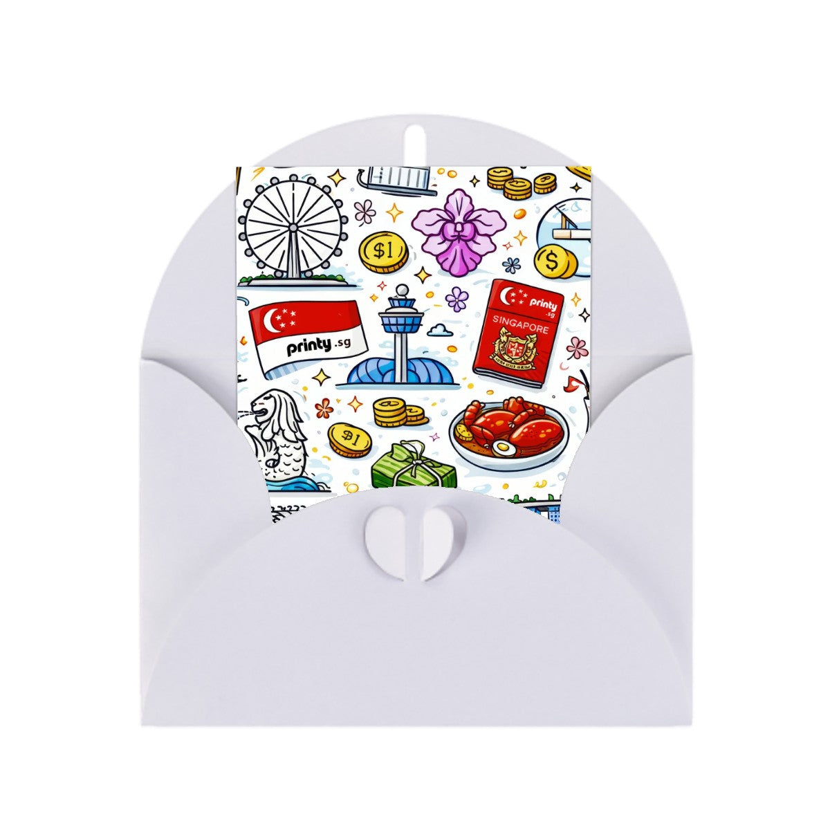Custom Vertical Greeting Cards (Pearl Paper)