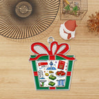 Custom Trapezoid Christmas Decorations Alloy Pendants