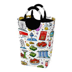 Custom Square Laundry Basket with Padded Handles