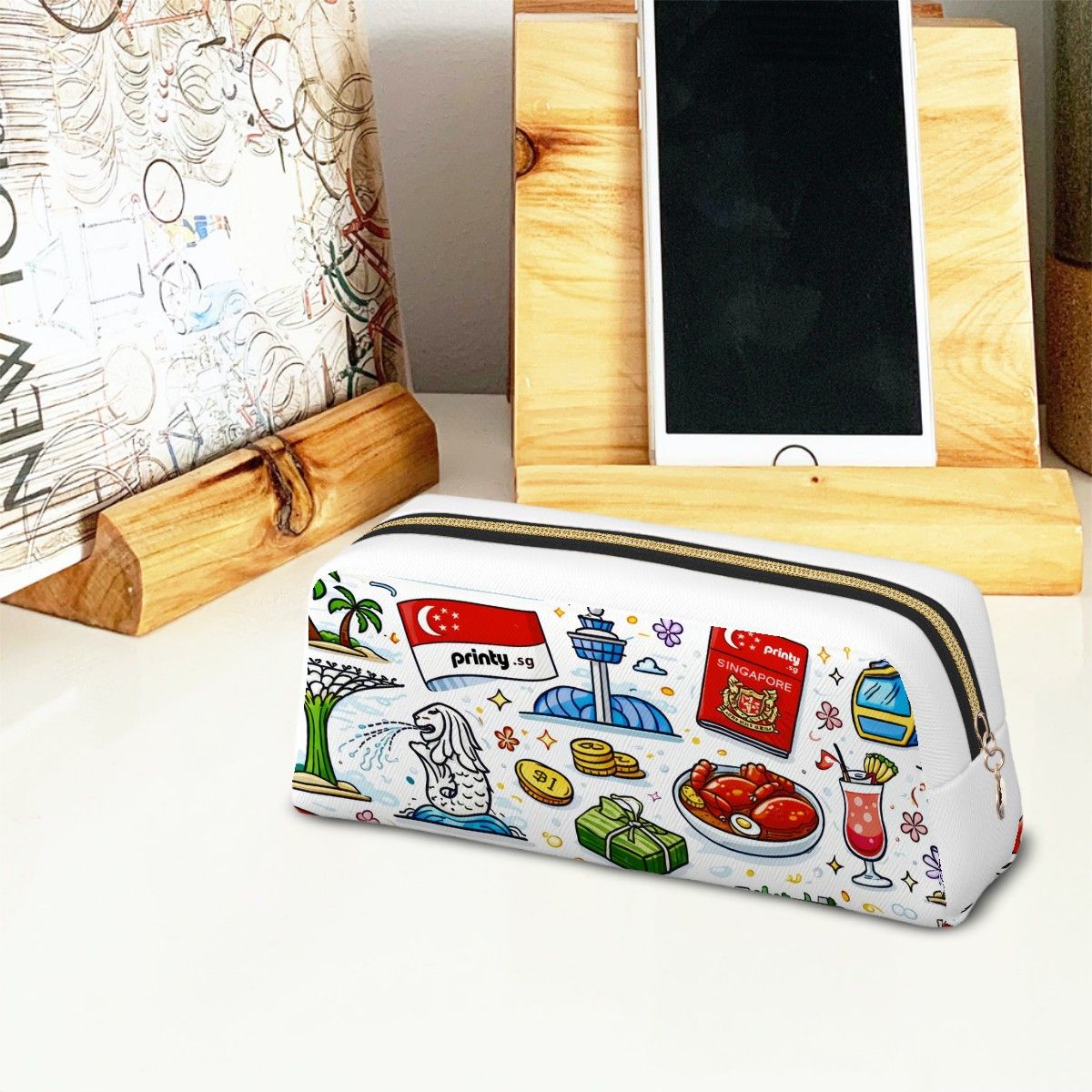 Custom Leather Three-dimensional Pencil Case