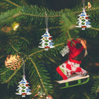 Custom Wood Christmas Ornaments Christmas Tree Shape Set of 4