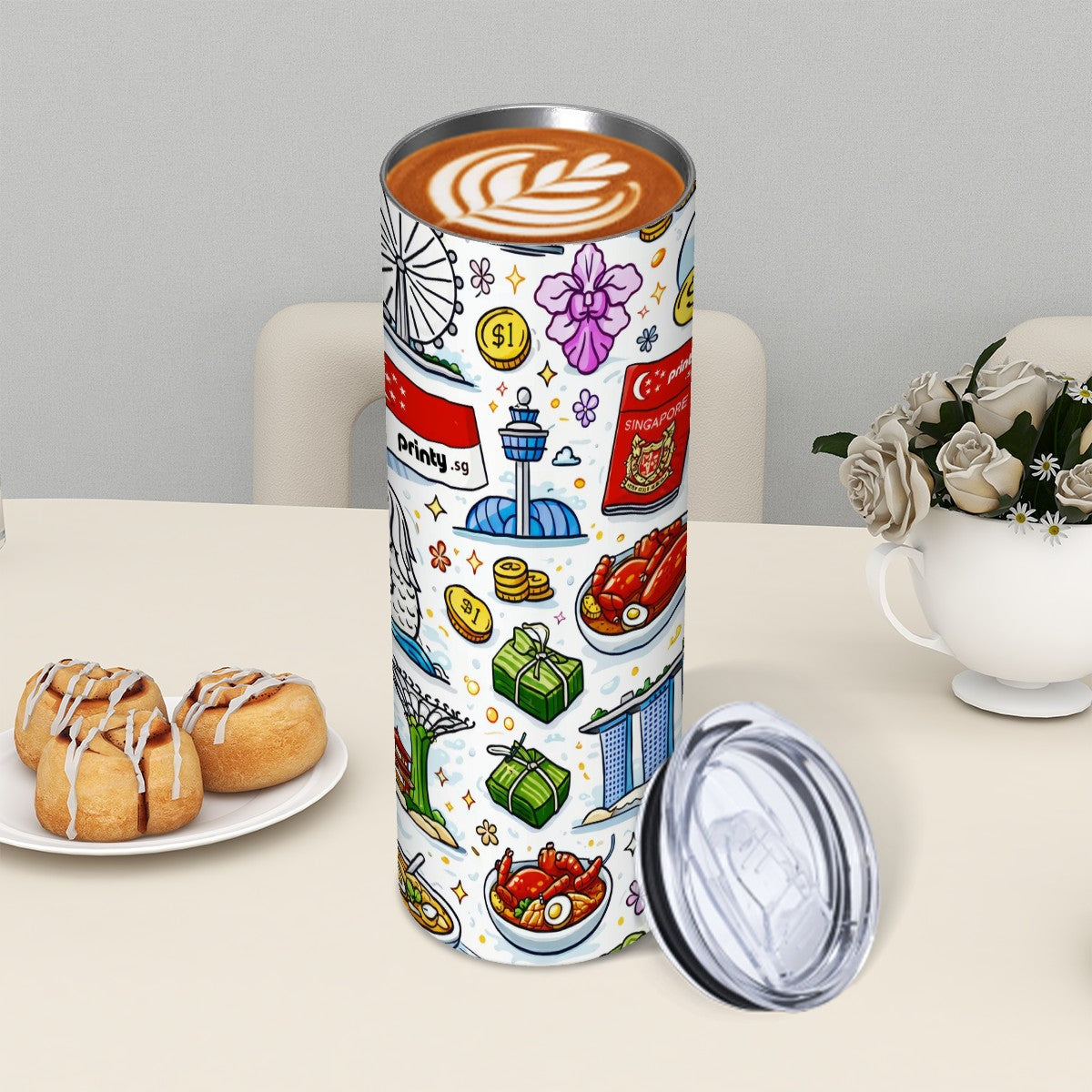 Custom Straw Water Bottle Drinkware (20oz)