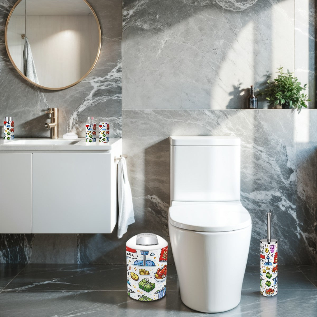 Custom Bathroom Accessories Set 5 pcs