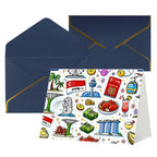 Custom Golden Edge Greeting Cards (Horizontal)