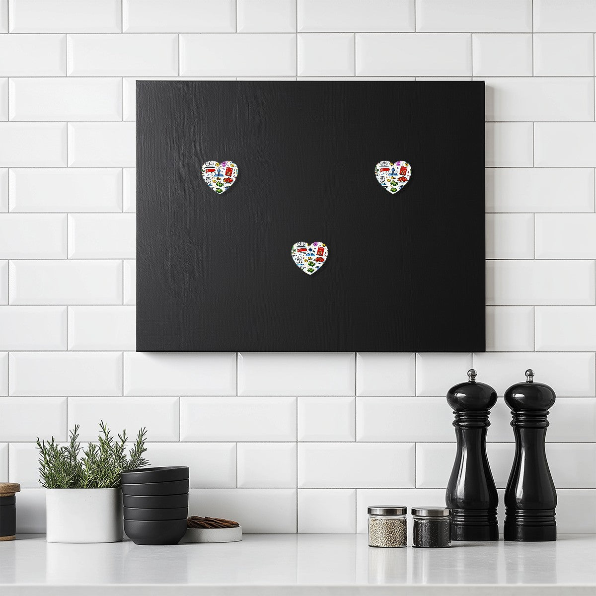 Custom Heart Shape Acrylic Fridge Magnets