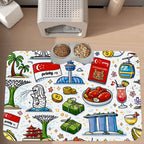 Custom PU Leather Pet Food Feeding Mat