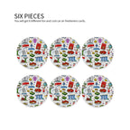 Custom Round Shape Car Air Freshener Cards 6 Pieces