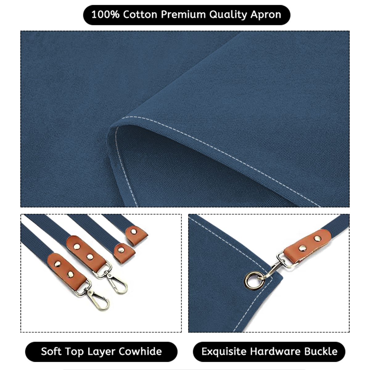 Custom Children's Canvas Cross Back Apron with Pockets