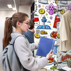 Custom School Locker Magnetic Wallpaper 2 pcs