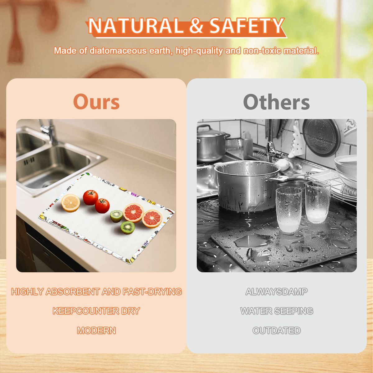Custom Diatomaceous Earth Drying Mat