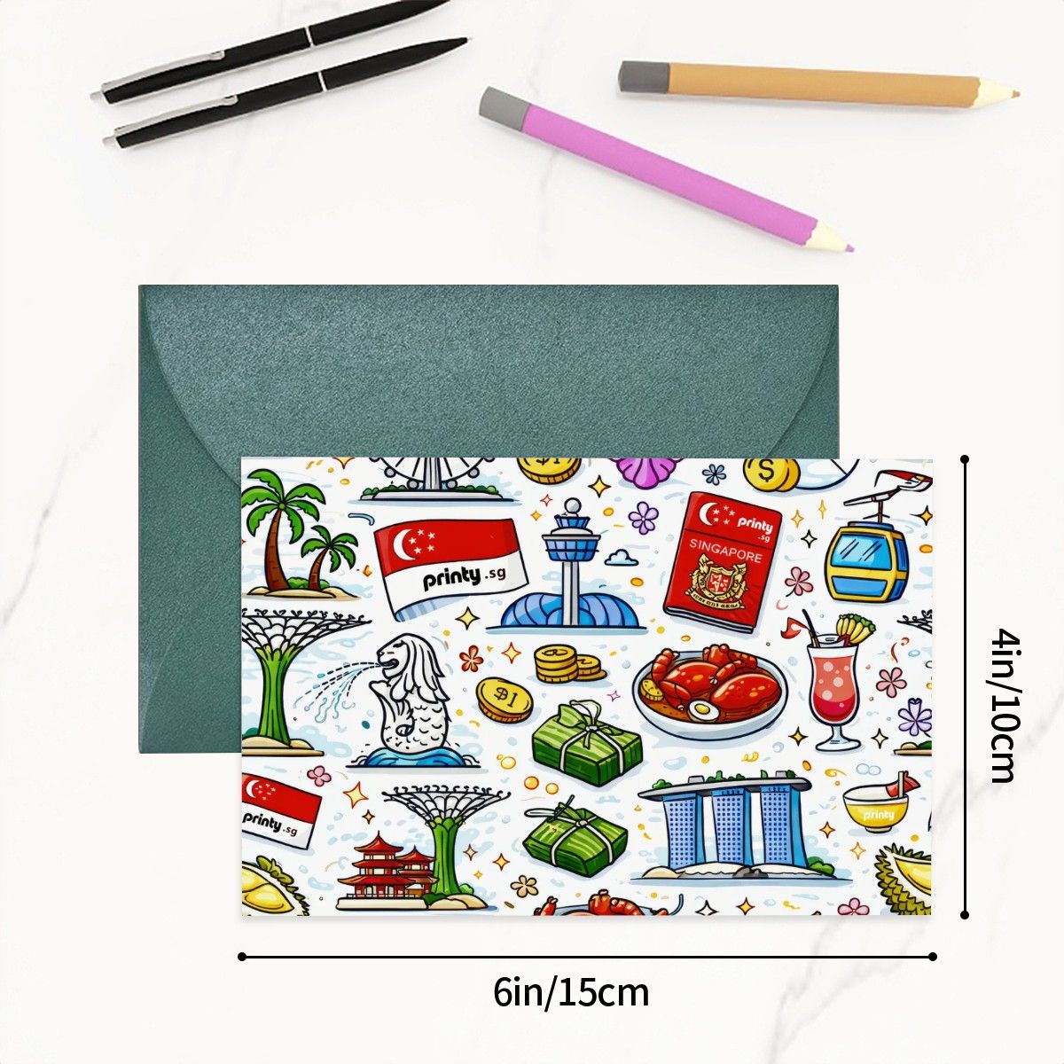 Custom Horizontal Greeting Cards (Pearl Paper)
