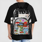 Custom Clear Backpack with Mesh Pocket