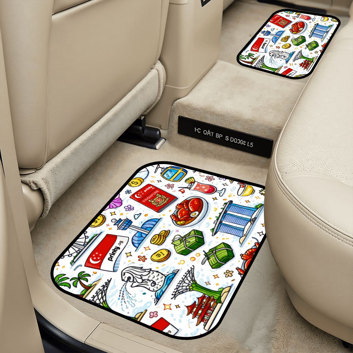 Custom Rear Car Floor Mats 2 pcs