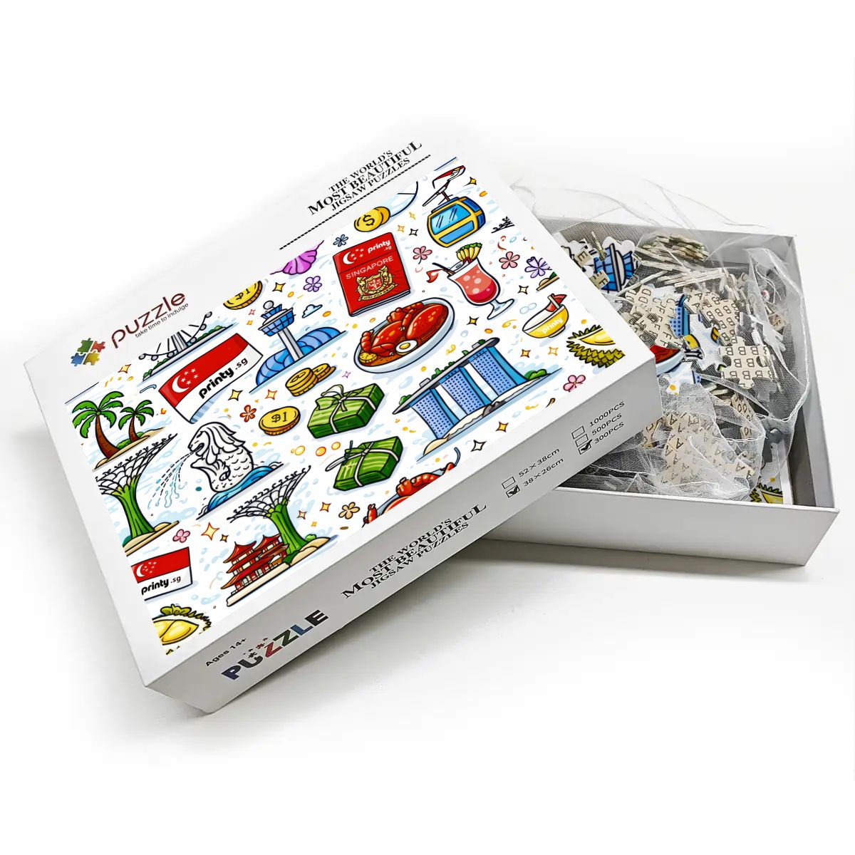 Custom Wooden Jigsaw Puzzles 300 pcs (Horizontal)