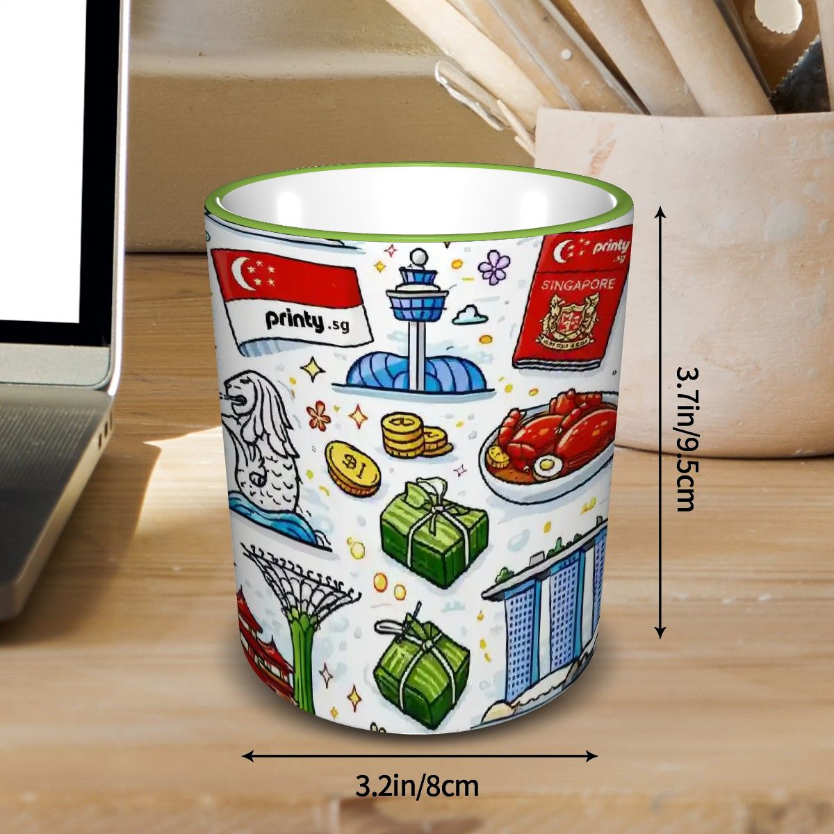 Custom Colored Ceramic Coffee Mug (11oz) (All Over Print)