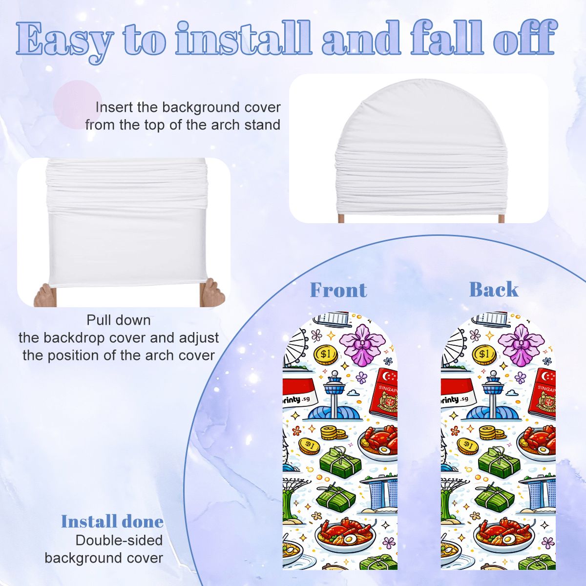 Custom Small Arched Background Cover