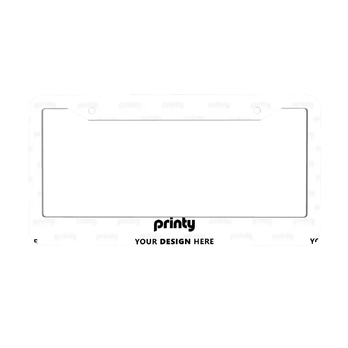 Custom 2-Hole Round License Plate Frames 2 pcs