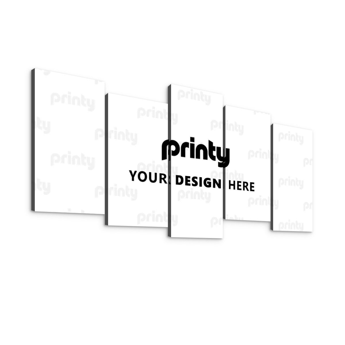 Custom 5 Panels Canvas Prints Wall Art (Set E)