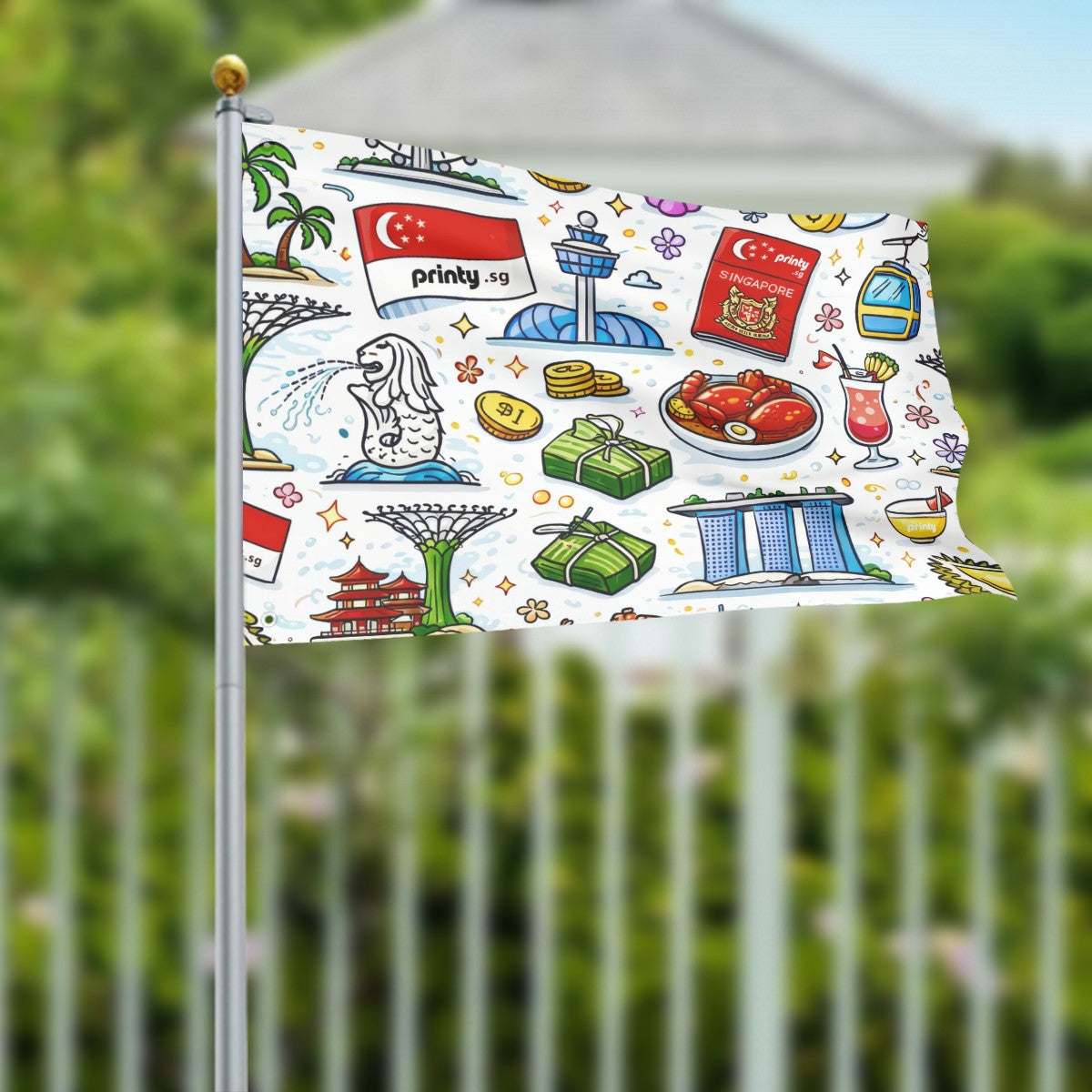 Custom Outdoor Decor Flags Single Sided (2:3)