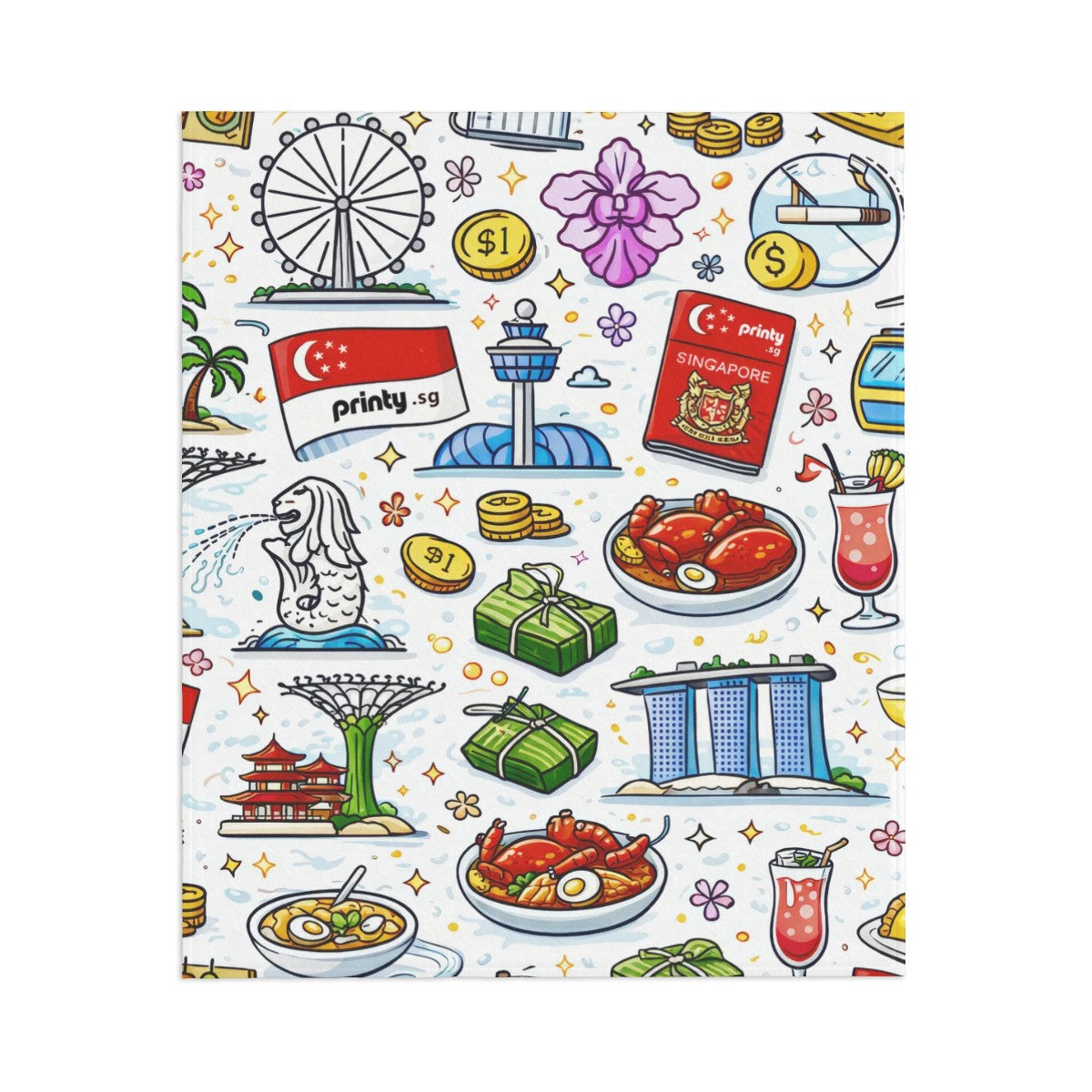 Custom 320 GSM Thick Flannel Throw Blanket 60"x50"