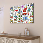 Custom 2 Panels Canvas Prints Wall Art (Set C)