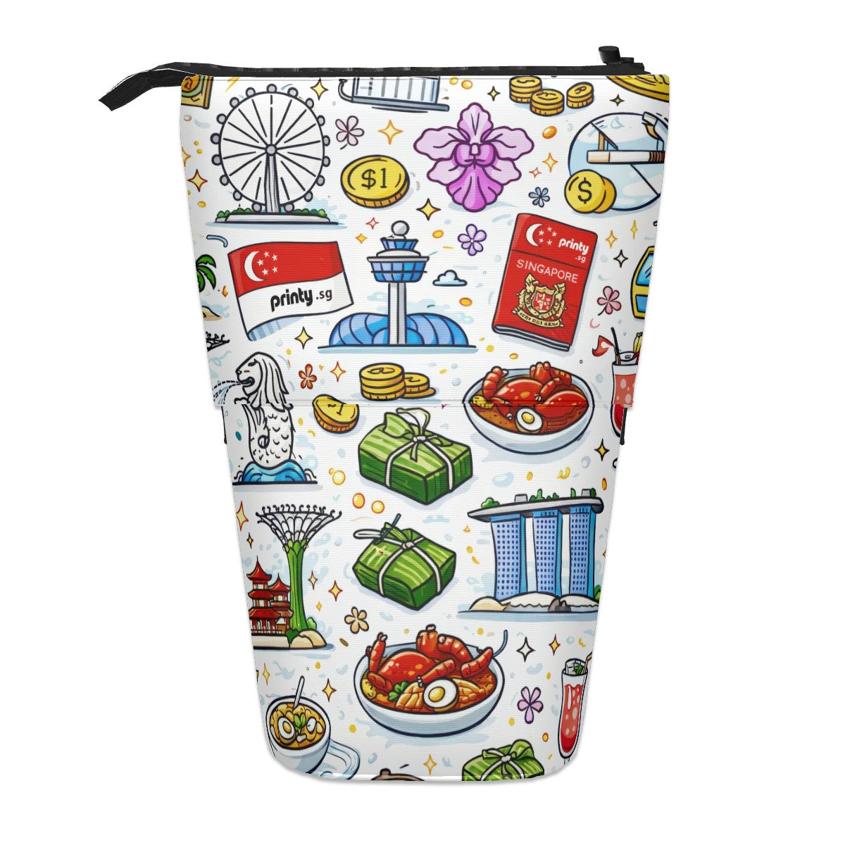 Custom Oxford Cloth Standing Telescopic Pencil Case