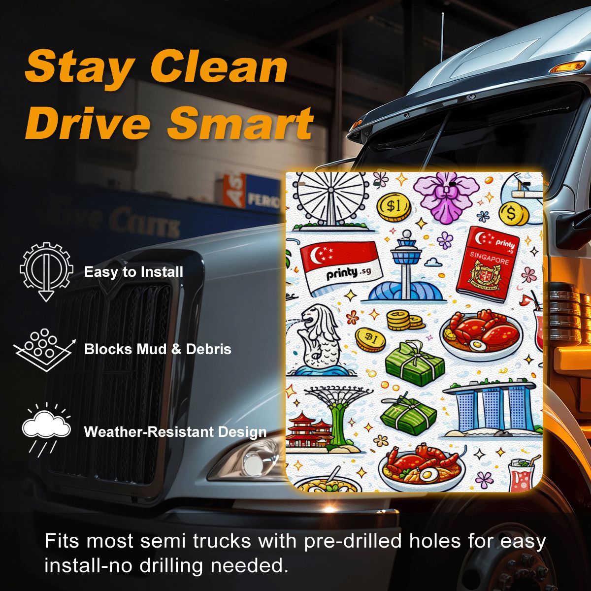 Custom Mud Flaps 2pcs for Semi Truck