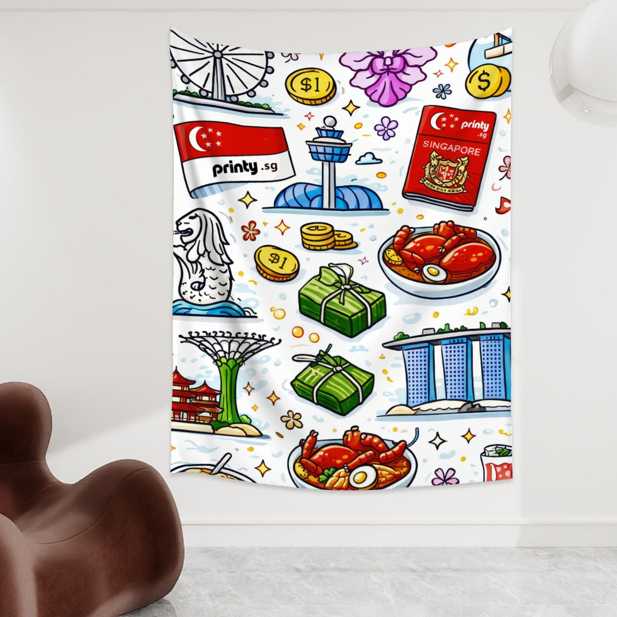 Custom Small Vertical Wall Tapestry for Bedroom