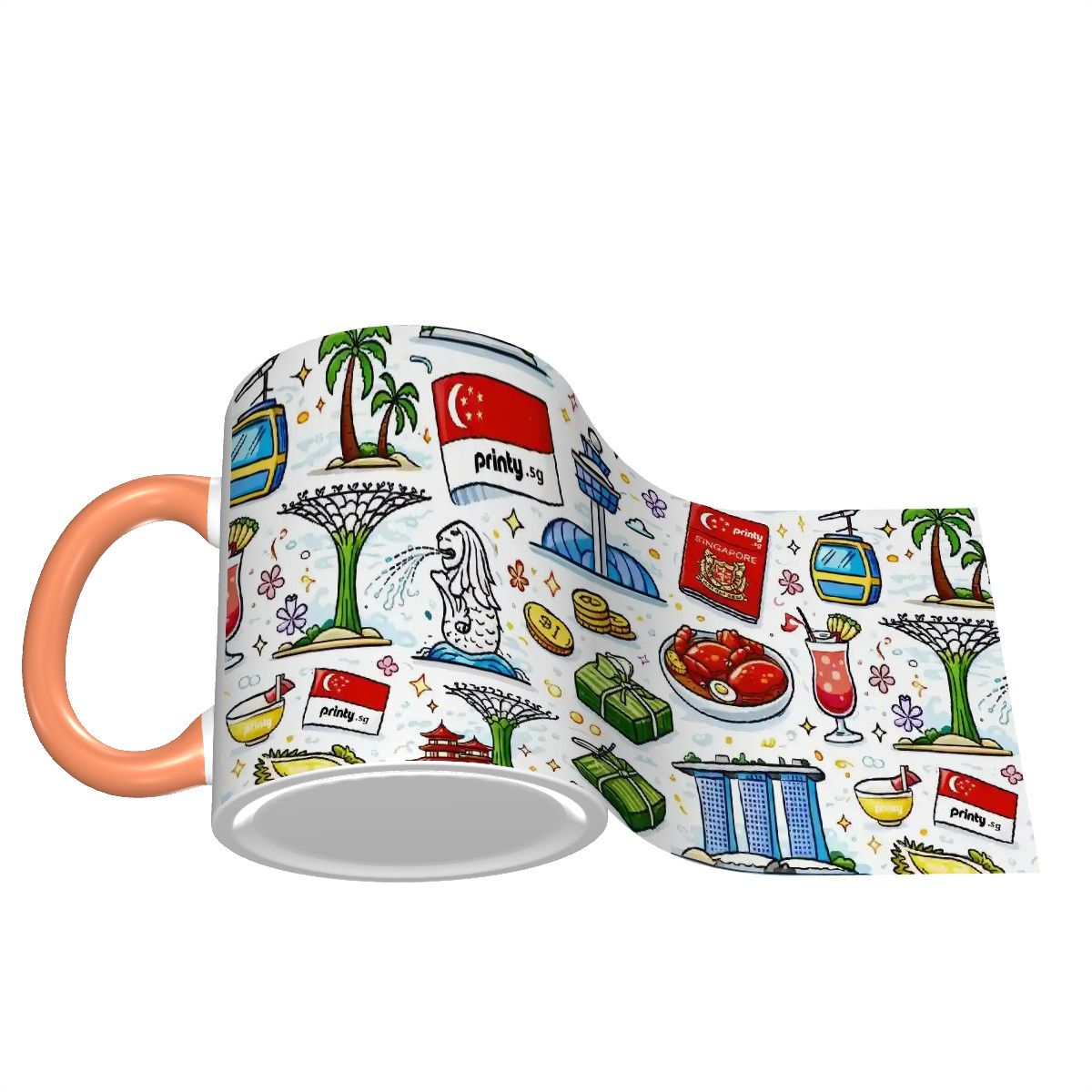 Custom Colored Ceramic Coffee Mug (11oz) (All Over Print)