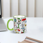 Custom Colored Ceramic Coffee Mug (11oz) (All Over Print)