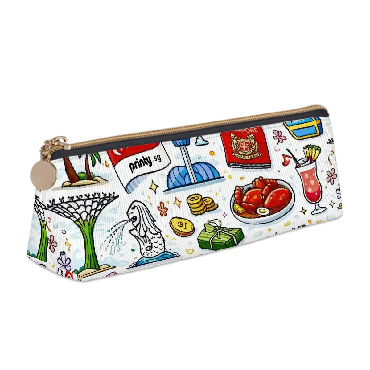 Custom Leather Triangular Pencil Case