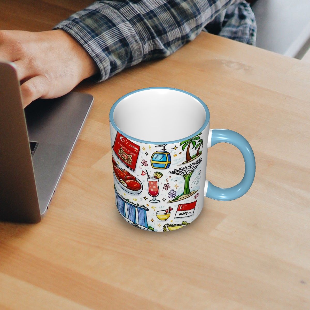 Custom Colored Ceramic Coffee Mug (11oz) (All Over Print)