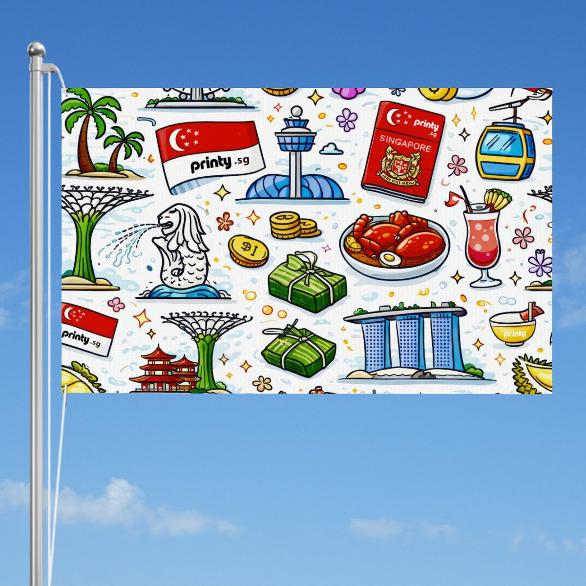 Custom Three-Layer Outdoor Decor Flags Double Sided (5:8)
