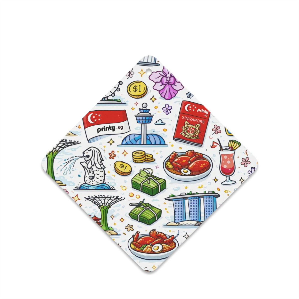 Custom Square Car Air Freshener Cards 6 pcs