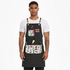 Custom Unisex Canvas Cross Back Apron with Pockets